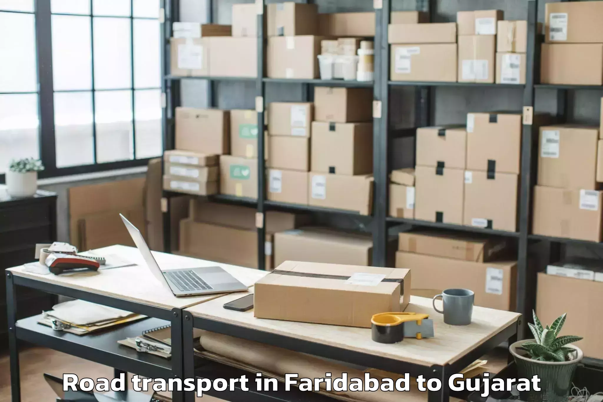 Quality Faridabad to Vaghodia Road Transport